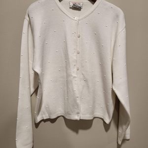 Talbots vintage white cardigan
